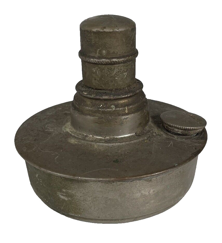 Antique Pewter Sutterley Alcohol Burner Oil Lamp May 8 1906 Philadelphia USA