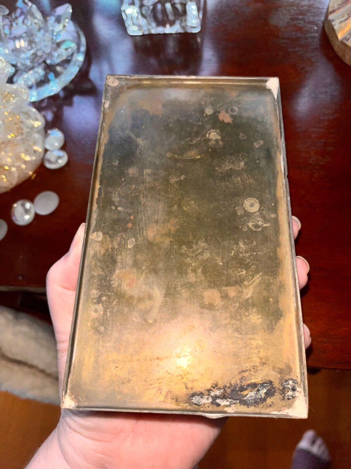 antique Japanese bronze/copper oil lantern late Edo or Meiji Era (c. 1800's).