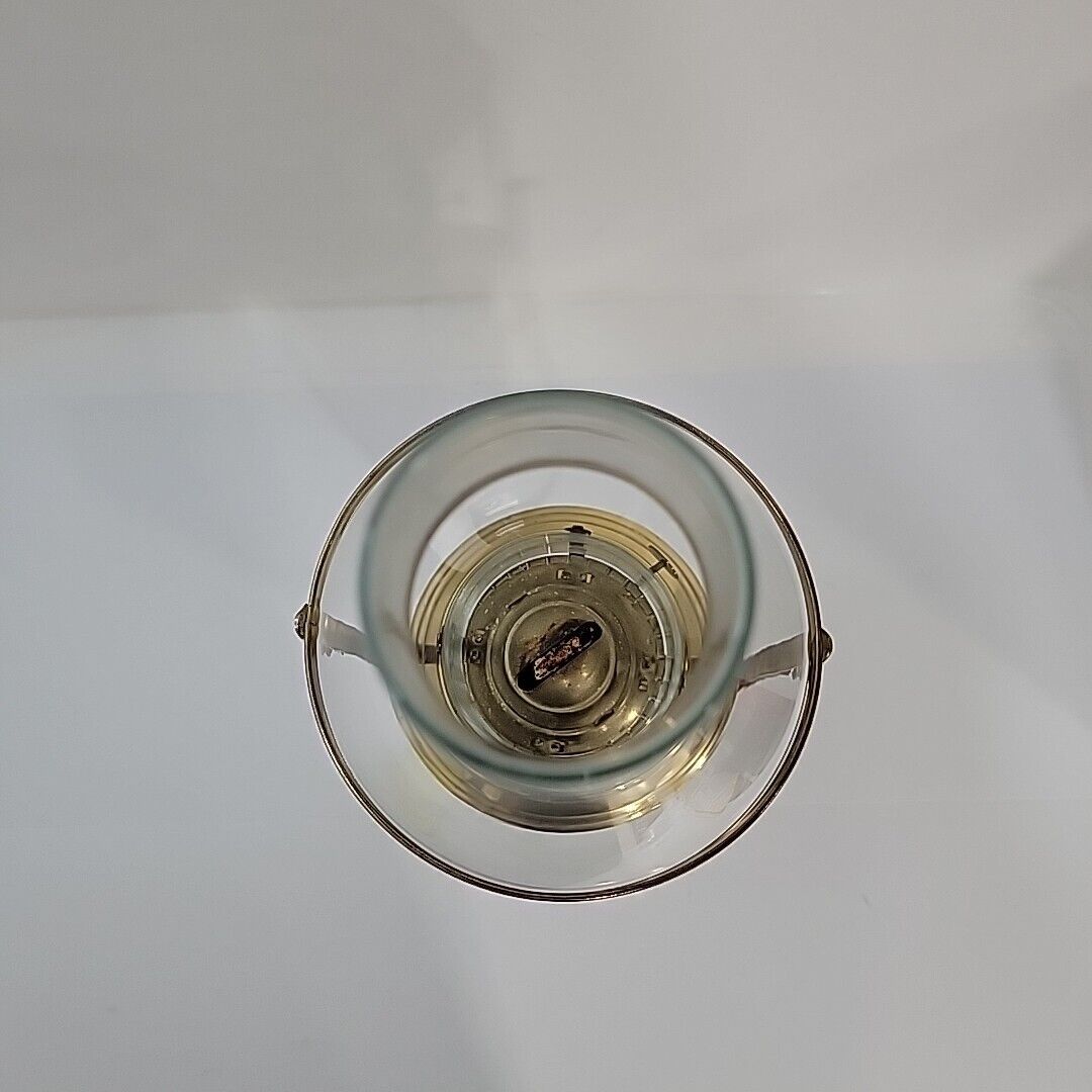 Vintage Brass Ship Gimbal Oil Lamp Swivel Wall or Table Mount 19” Tall