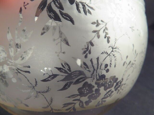 Circa 1900 Floral Bouquet Band Original Angle Lamp Co Elbow Shade