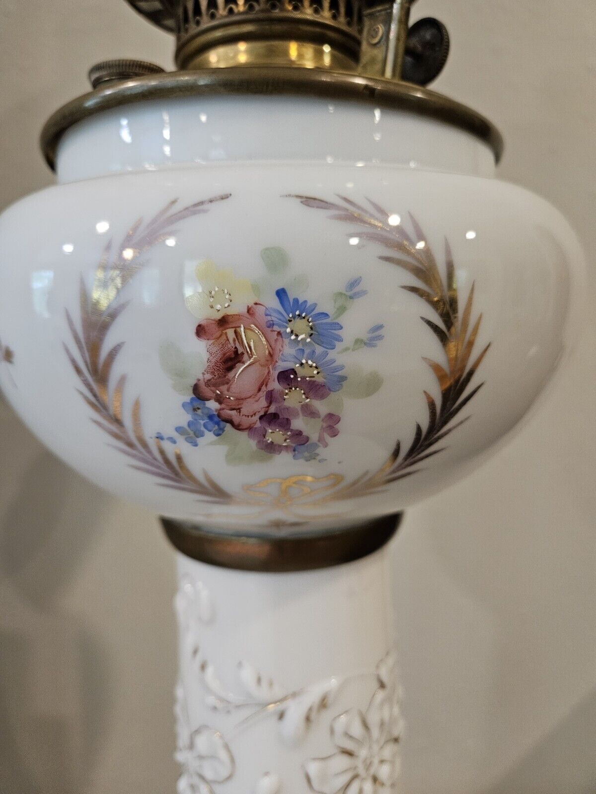 Victorian Three Tiered Gone with the Wind Lamp 