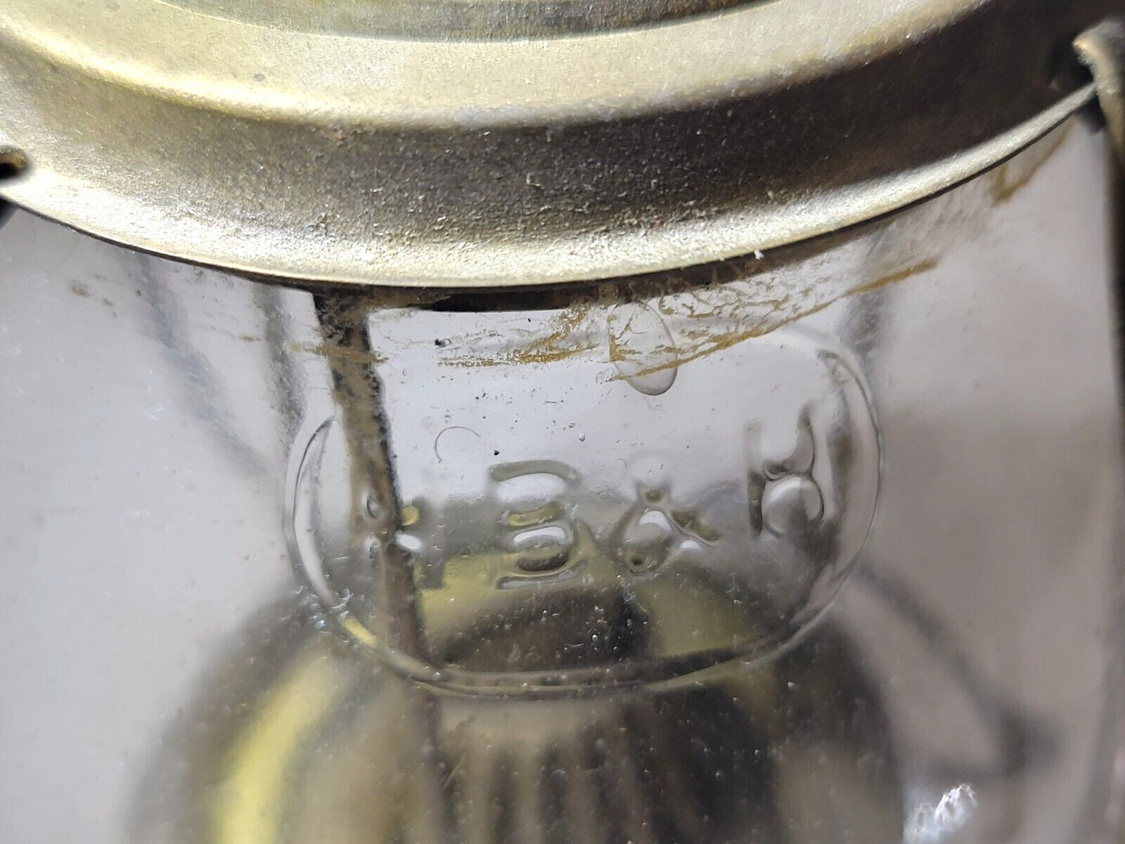 1870s HB&H Skaters Lantern Antique Brass Oil Lamp Holmes Booth & Haydens, as-is
