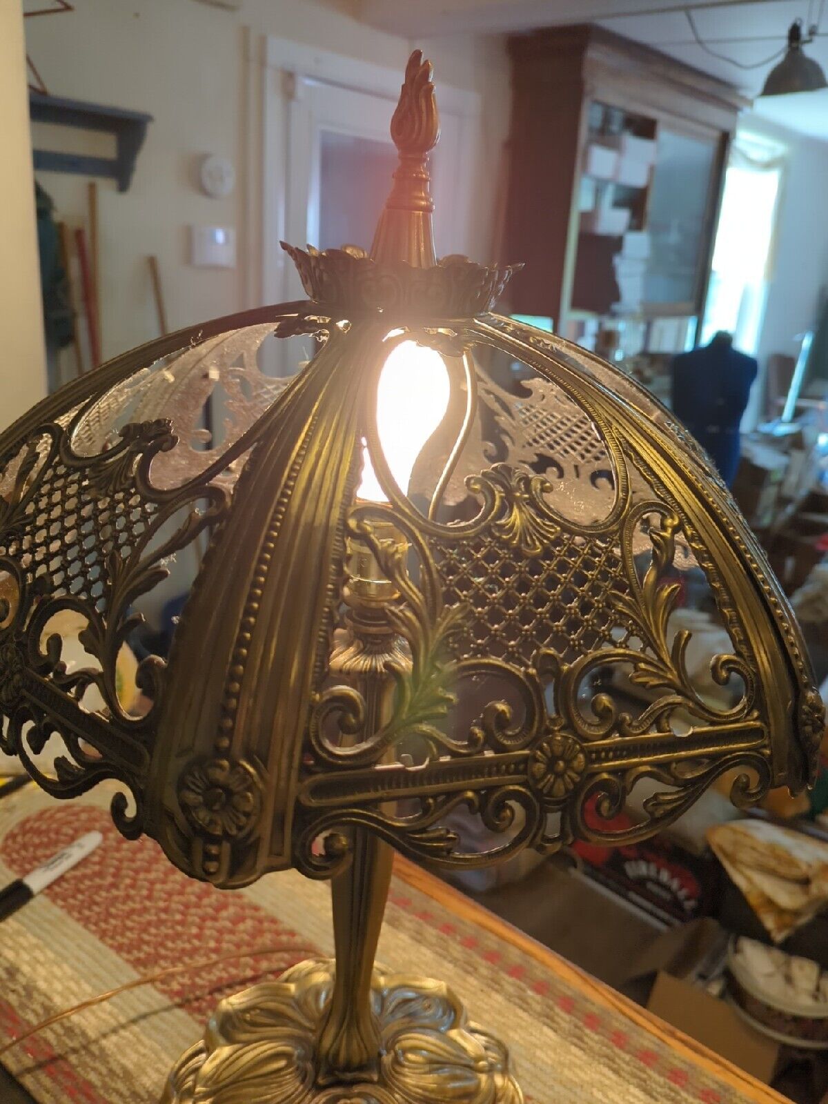 Vintage GIM 1419 Hollywood Regency Table Lamp READ DESCRIPTION 