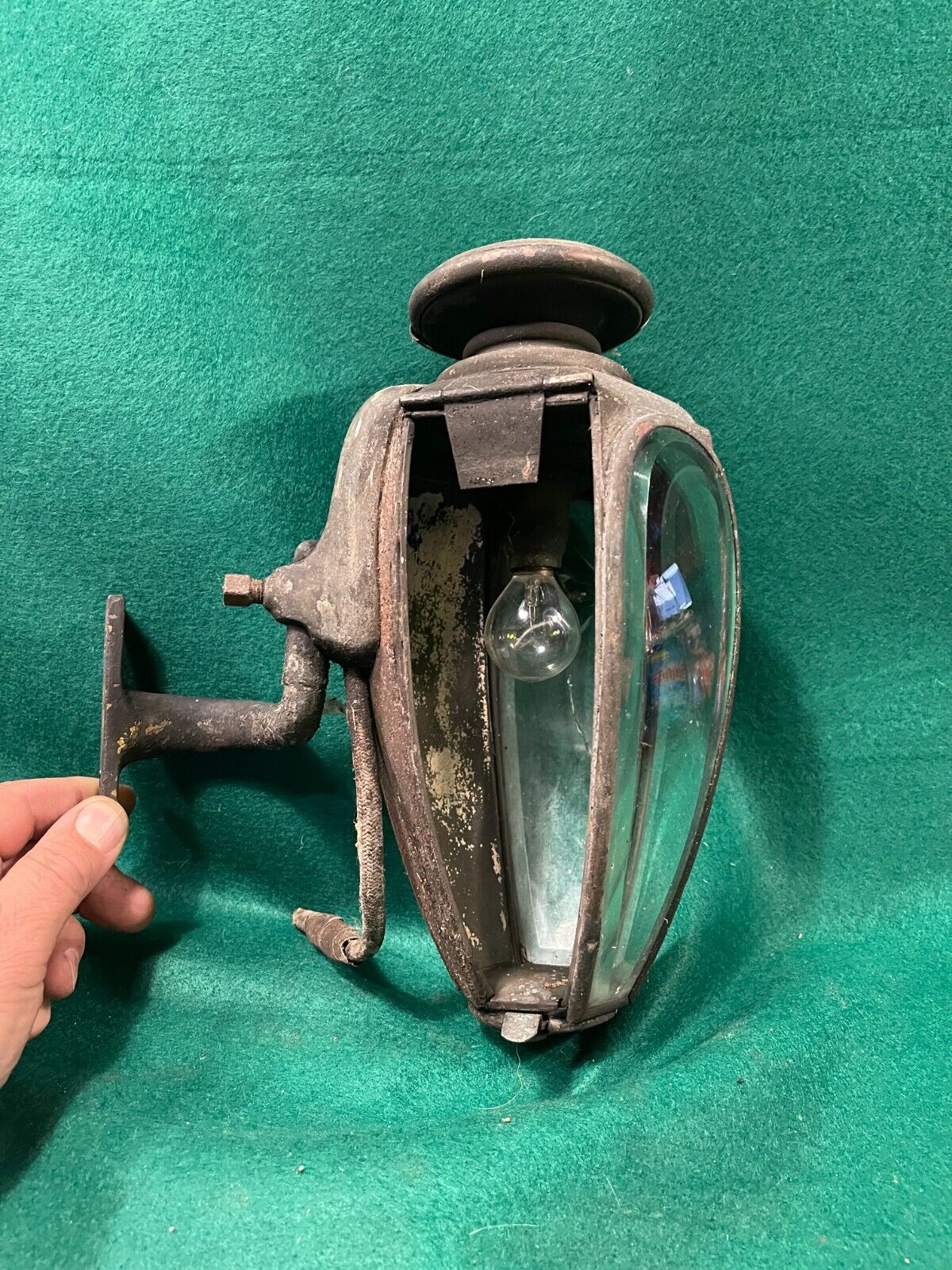ANTIQUE Auto LAMP Carriage Cowl, body light 1900's, 1905 Electric automobile