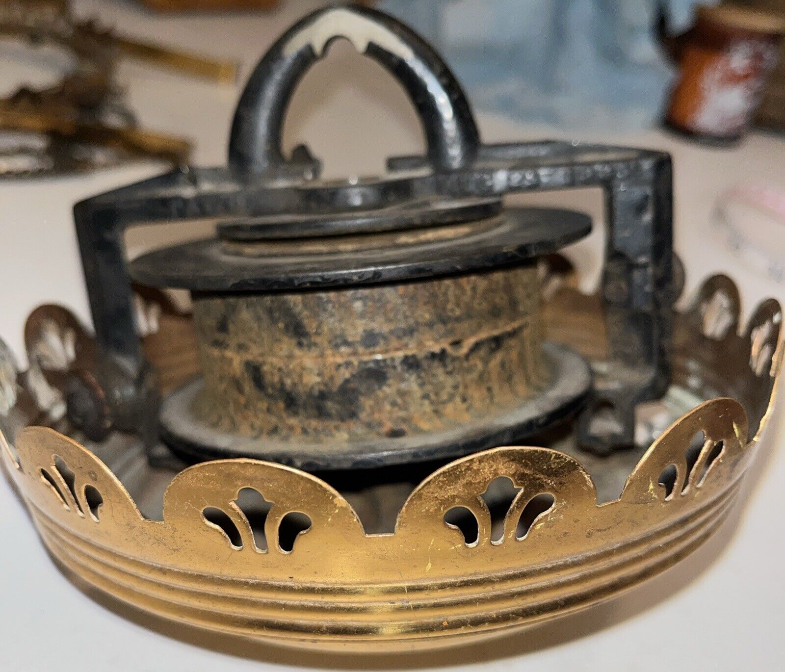 Victorian Hanging Oil Lamp Fixture Library Ceiling Pulldown Canopy Clutch 1800s