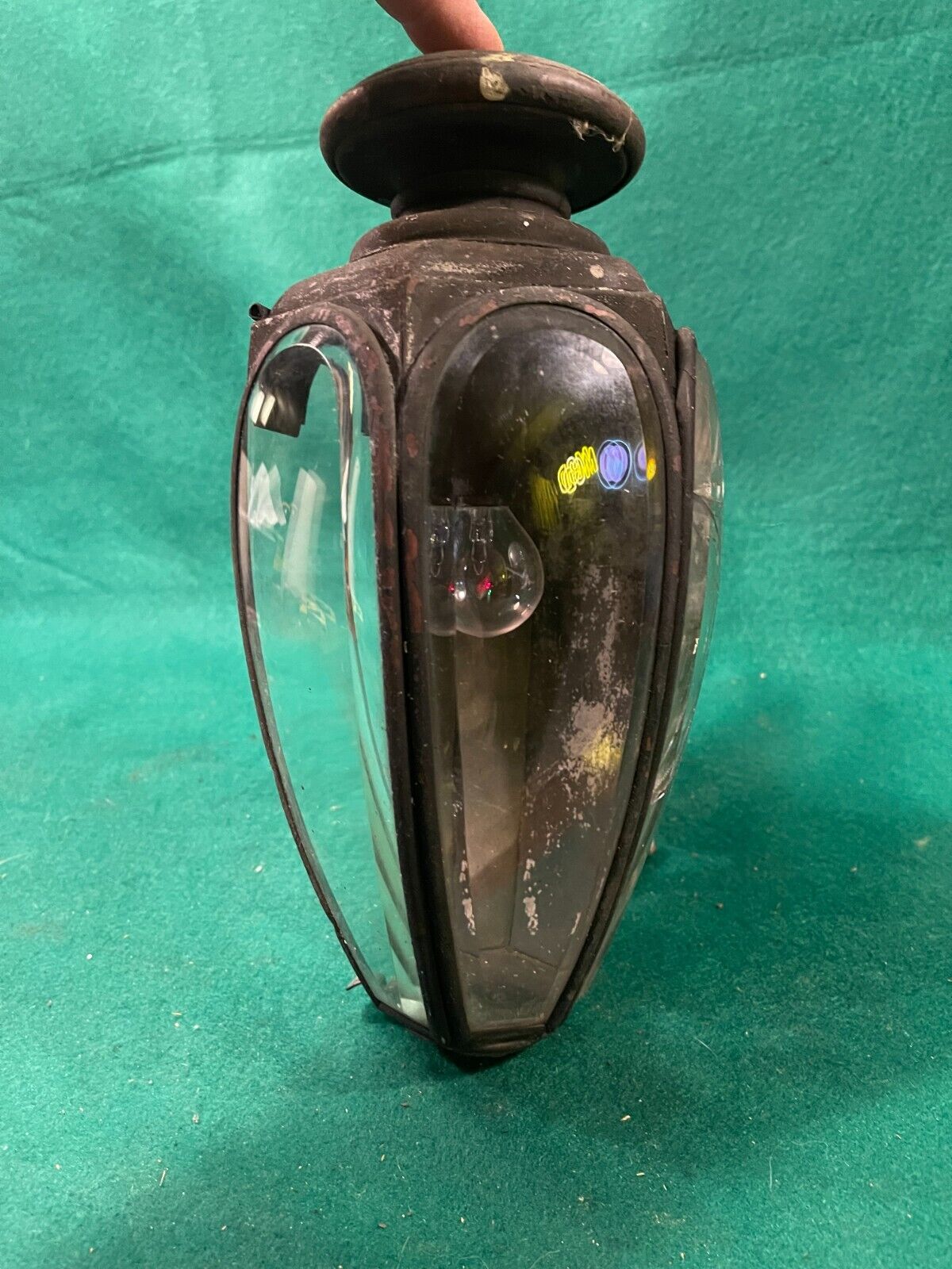 ANTIQUE Auto LAMP Carriage Cowl, body light 1900's, 1905 Electric automobile