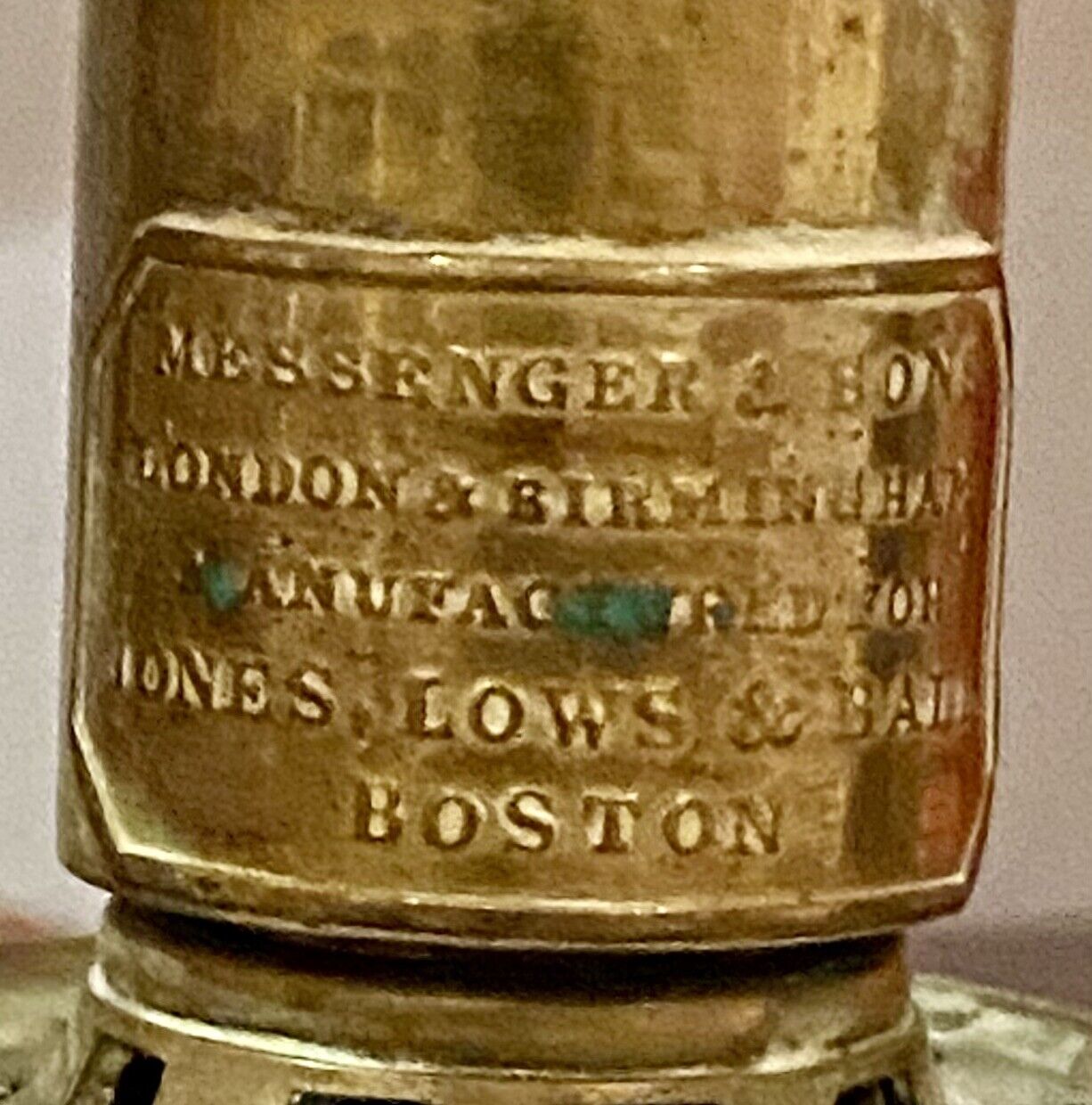 Pair Antique Argand Lamps Messenger & Sons Made For Jones, Lows Ball Boston