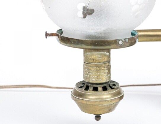 Pair Antique Argand Lamps Messenger & Sons Made For Jones, Lows Ball Boston