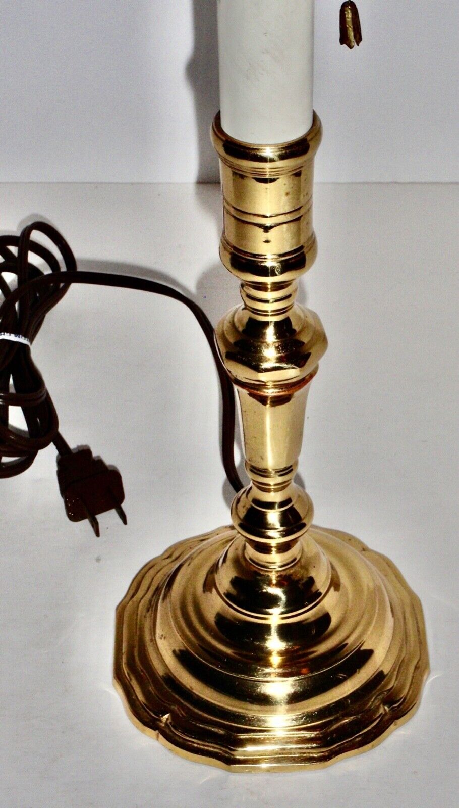 Virginia Metalcrafters Williamsburg French Origion Brass Candlestick Lamp 22683
