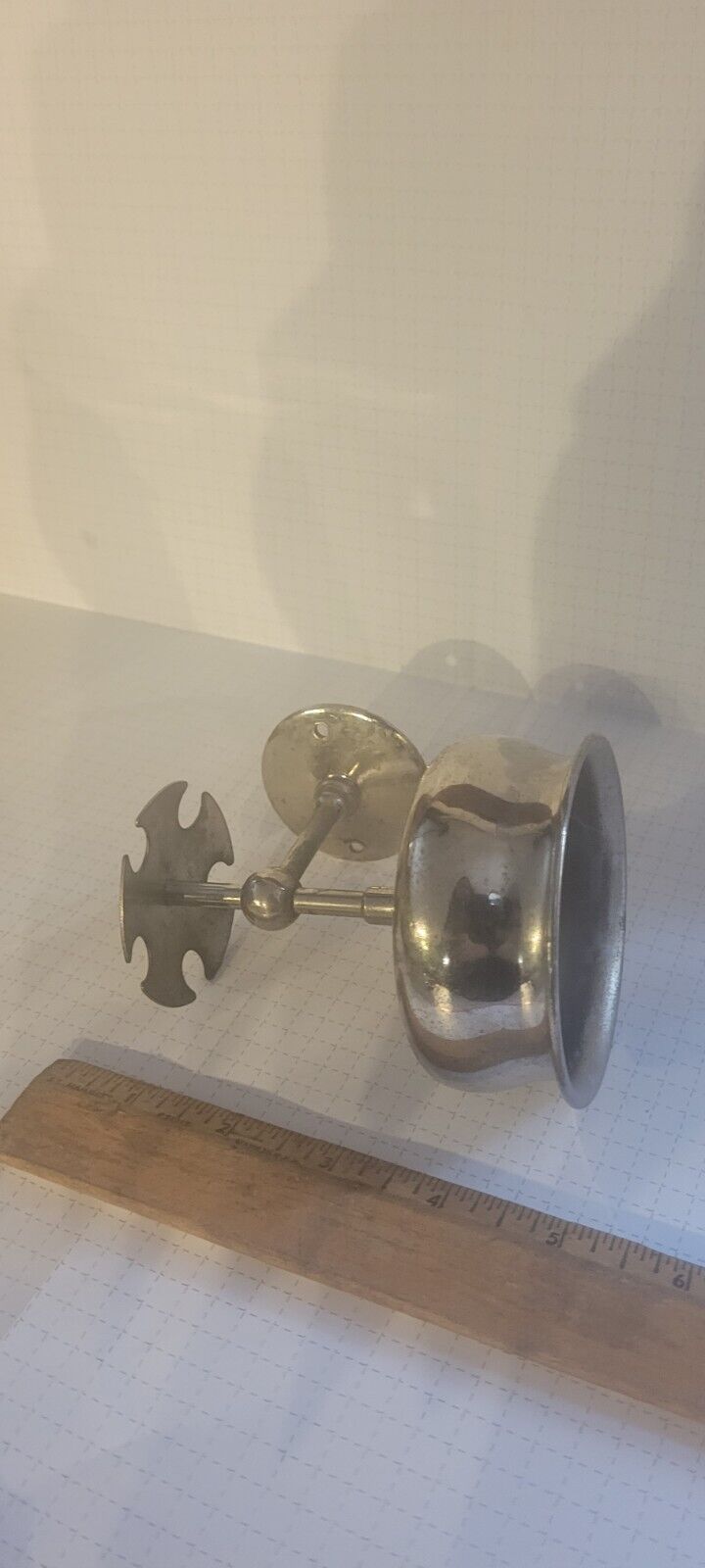 Old Cup Tumbler  Toothbrush Holder 1920’s Bathroom Nickel  Vintage Old 