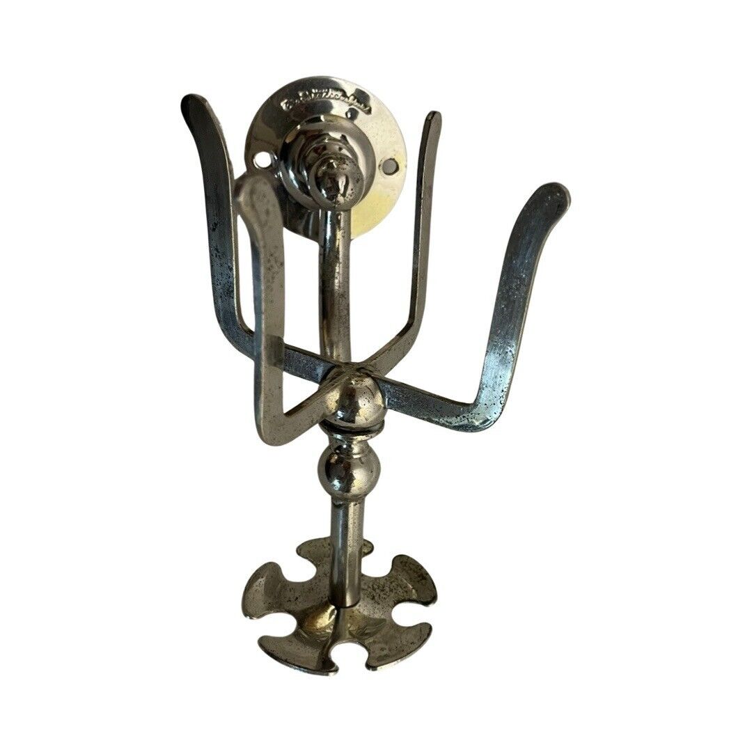 VBP1026 Antique Brasscrafter c1910 Nickel Plated Brass Tumbler Toothbrush Holder