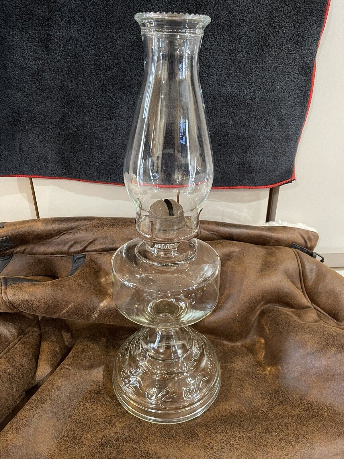 Vintage Glass Oil Lamp I think late 1700’s or 1800’s *ANTIQUE*✨