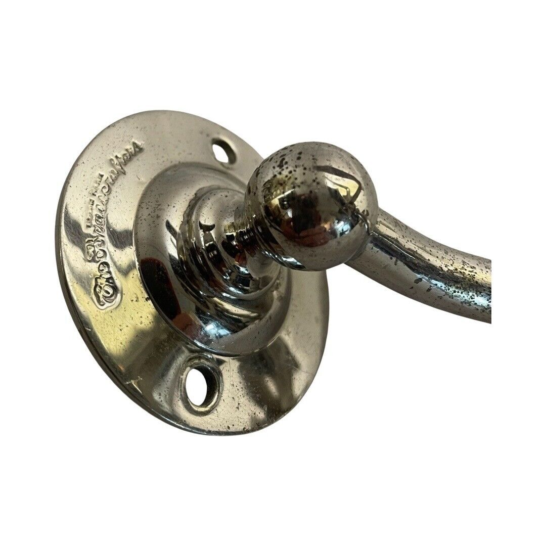 VBP1026 Antique Brasscrafter c1910 Nickel Plated Brass Tumbler Toothbrush Holder