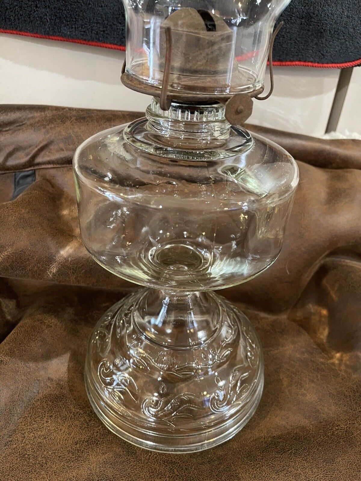 Vintage Glass Oil Lamp I think late 1700’s or 1800’s *ANTIQUE*✨