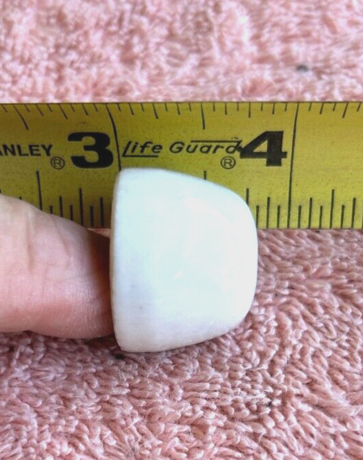 Authentic Antique Farmhouse Porcelain White Round Toilet Bolt Caps  14/16"