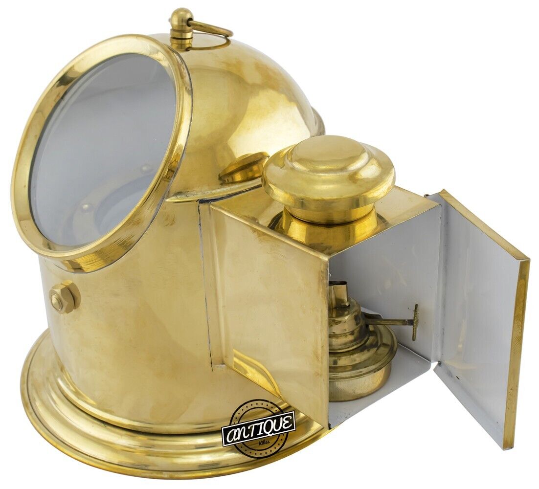 Vintage Naval/Marine Oil Lamp Gimballed Compass Binnacle Head Float Titanic Gift