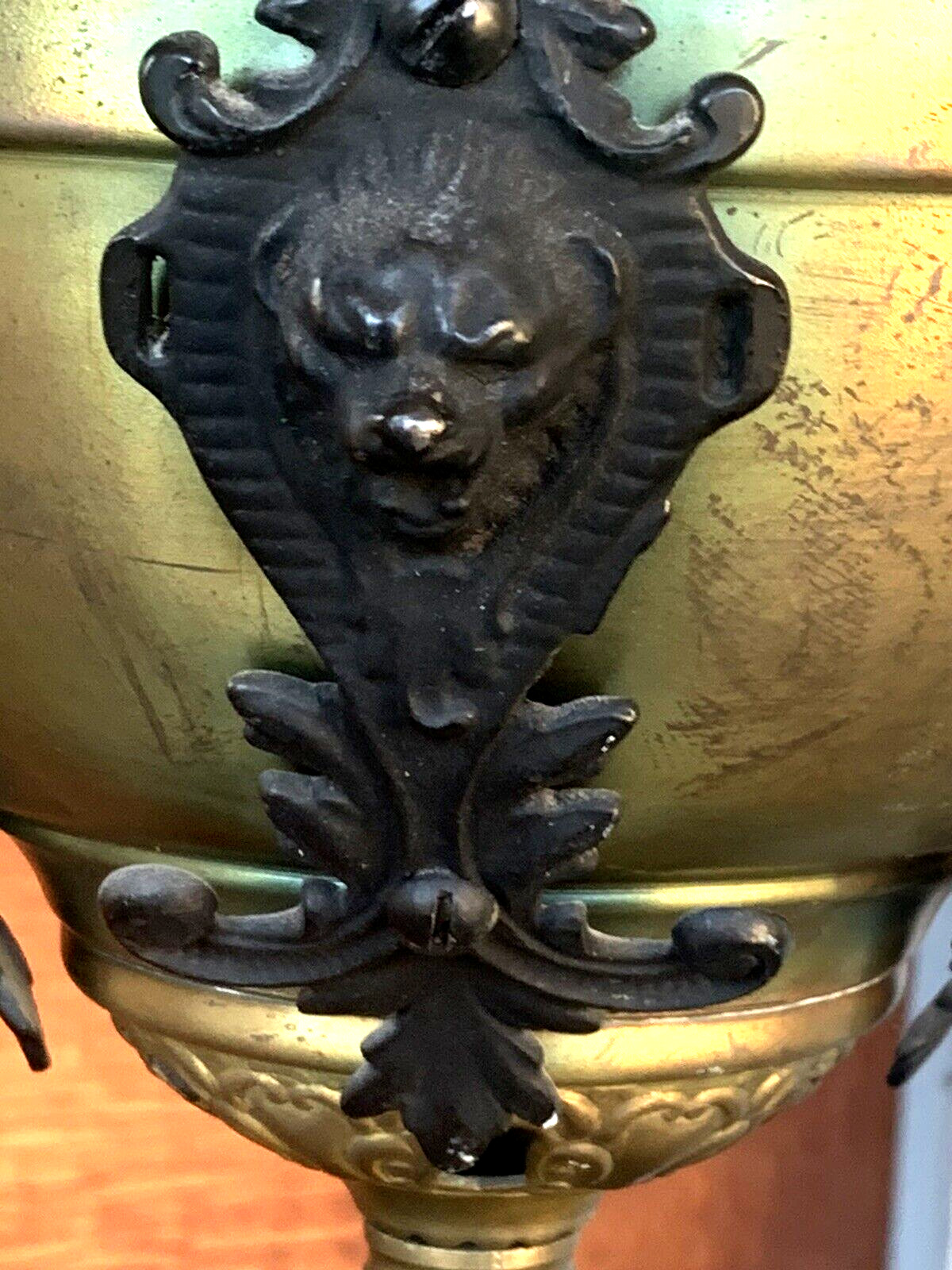 ANTIQUE 1800s ORIGINAL GWTW BRADLEY HUBBARD VICTORIAN PIANO FLOOR OIL LAMP