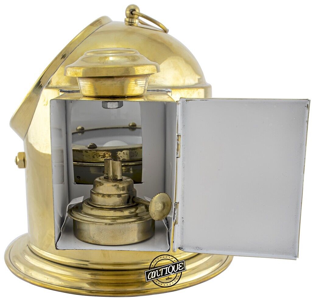 Vintage Naval/Marine Oil Lamp Gimballed Compass Binnacle Head Float Titanic Gift