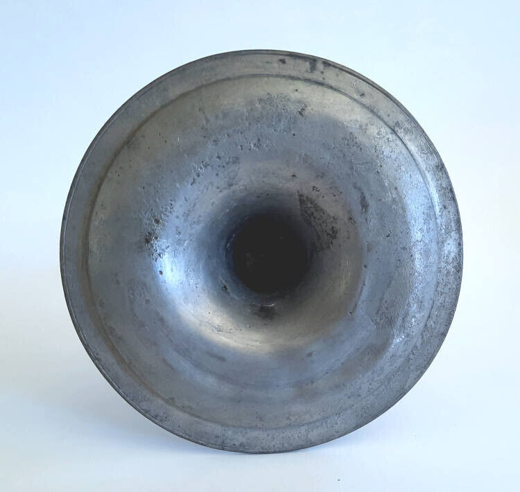 ANTIQUE 1800's PEWTER WHALE OIL LAMP * GREAT AMERICANA PIECE * NO RESERVE