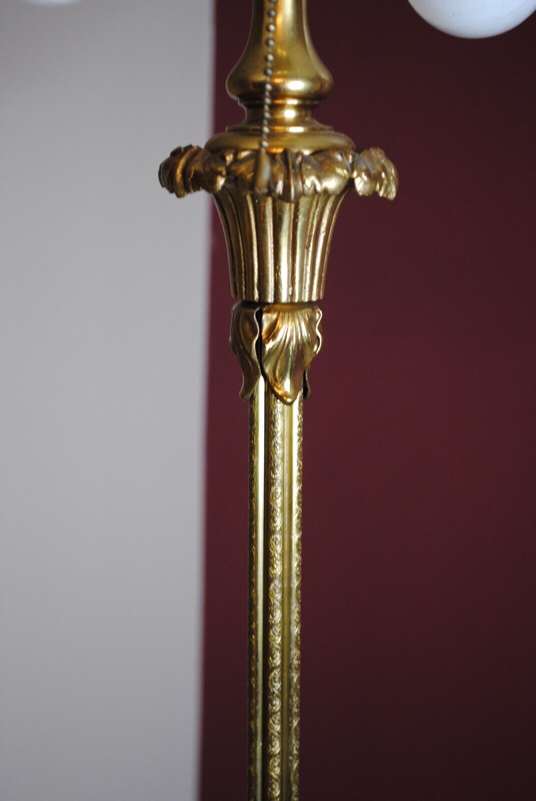 ANTIQUE 1800'S DECORATIVE DUAL SOCKET FLOOR LAMP