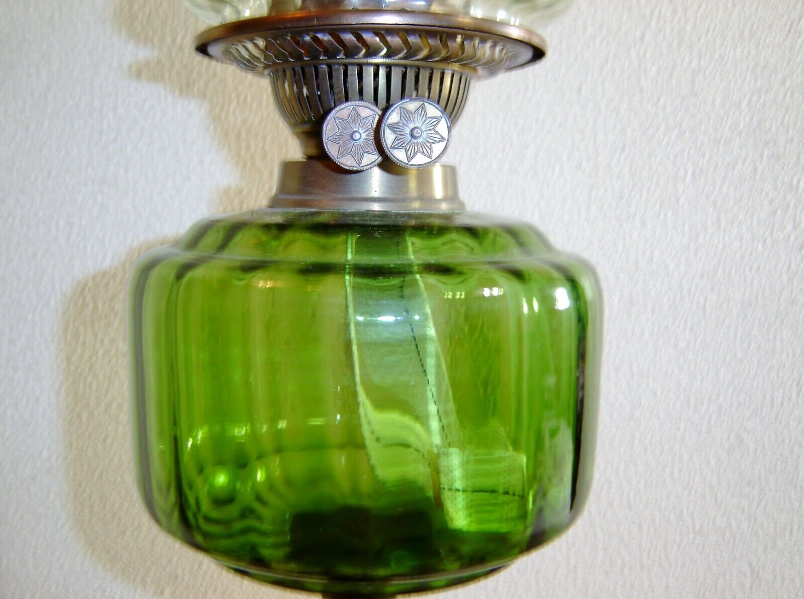 Antique Sheffield Pedestal Art Glass Oil Lamp ca. 1800's