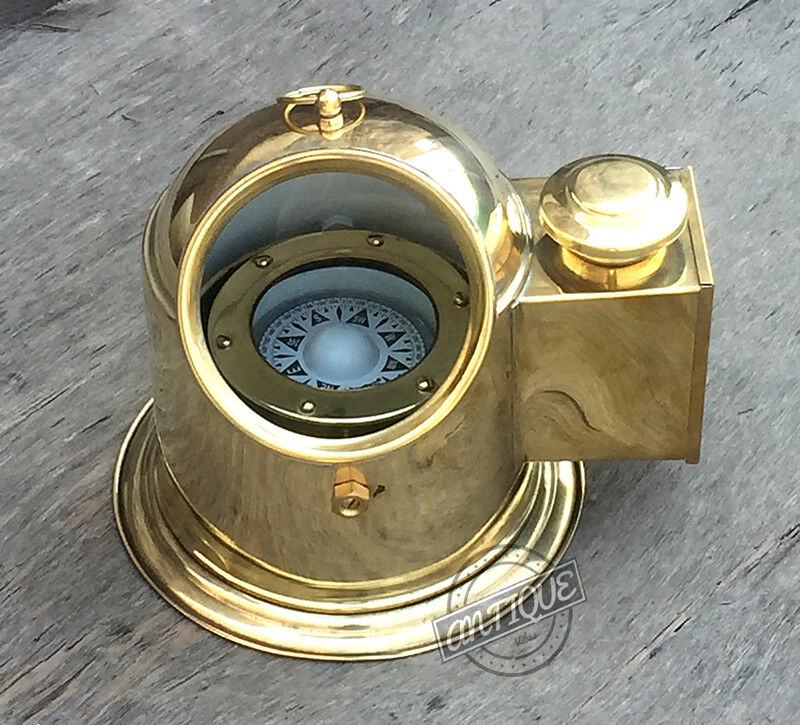 Boat/Ship Binnacle Compass Gimbals Oil Lamp Nautical Garden Decor Vintage Gifts.