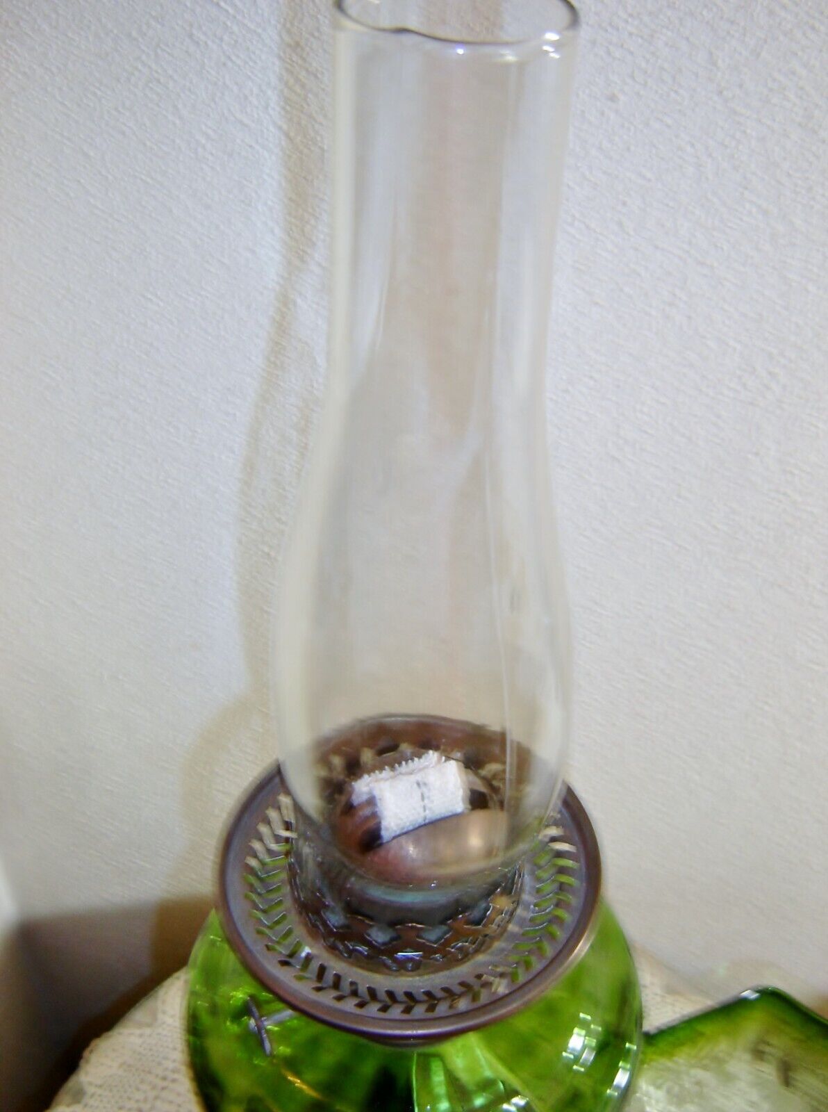 Antique Sheffield Pedestal Art Glass Oil Lamp ca. 1800's