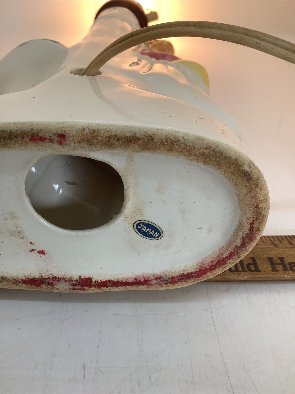 Vintage Chikusa Figurine Lamp - Colonial Victorian Couple 1700s 1800