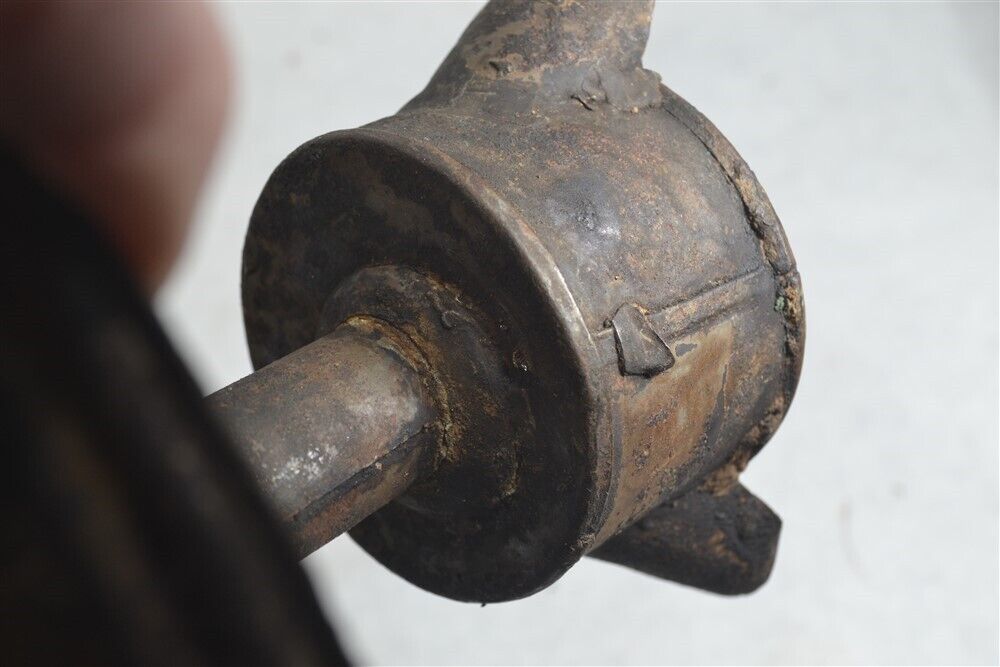 antique grease/whale oil lamp lantern tin two wick spouts 7 in. 18th c original 