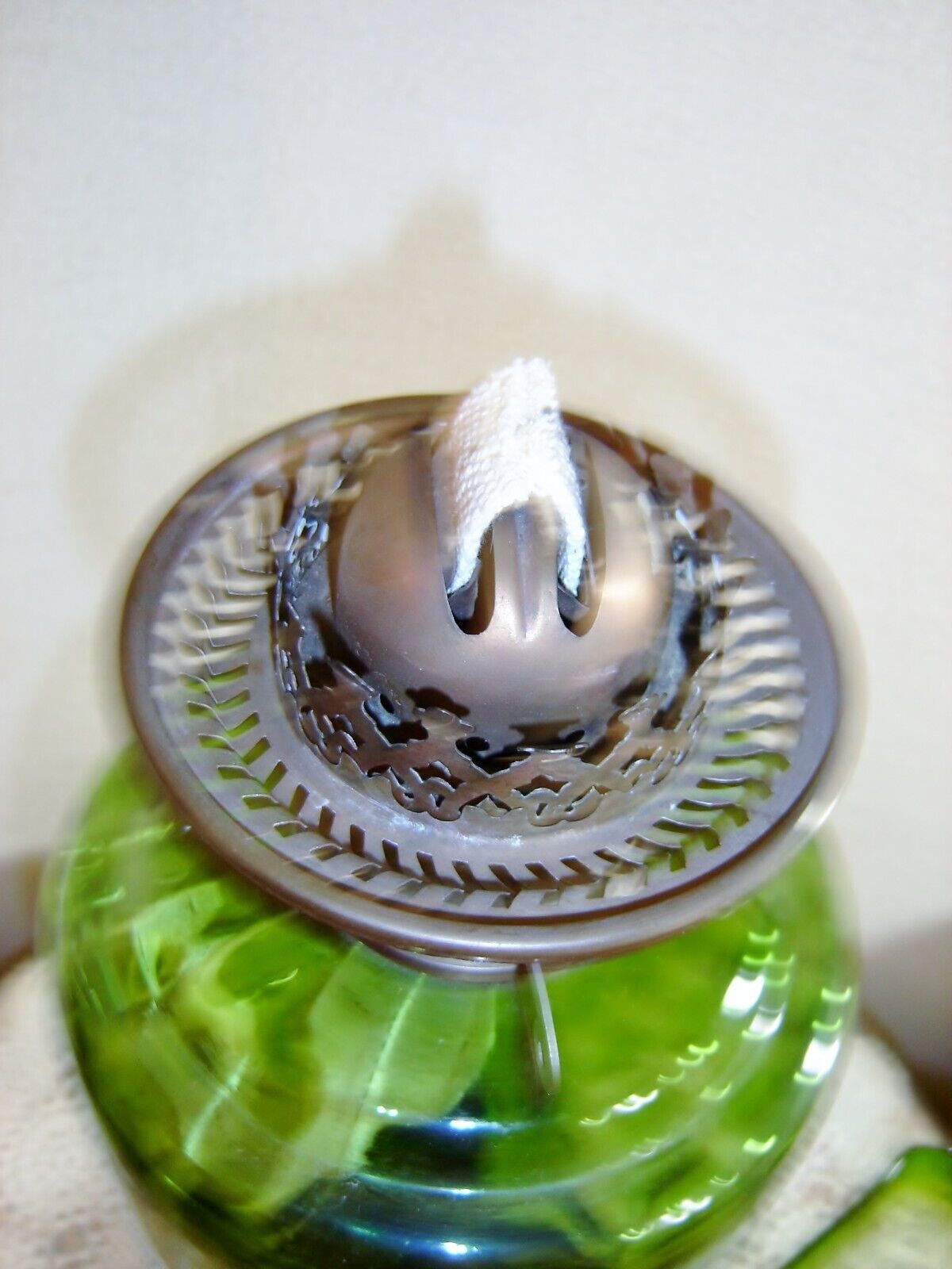 Antique Sheffield Pedestal Art Glass Oil Lamp ca. 1800's