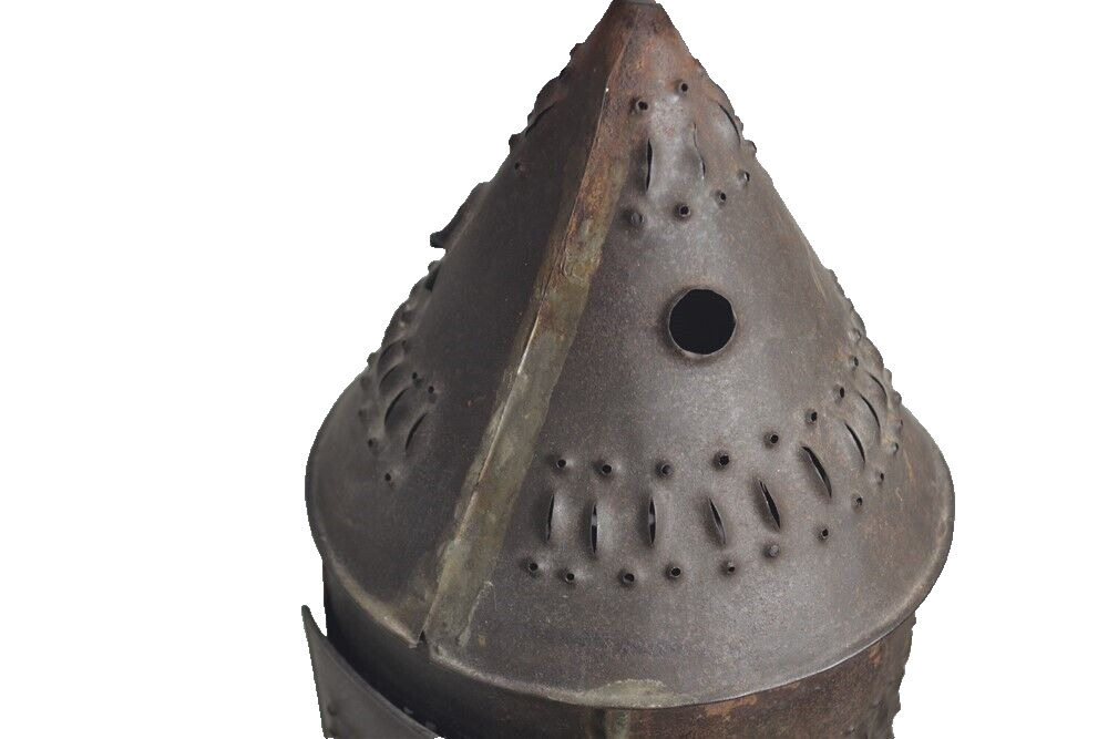 antique lantern lamp pierced tin candle sit hang early 1750-1850 original 19th