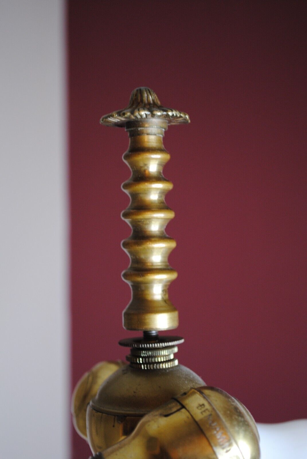 ANTIQUE 1800'S DECORATIVE DUAL SOCKET FLOOR LAMP