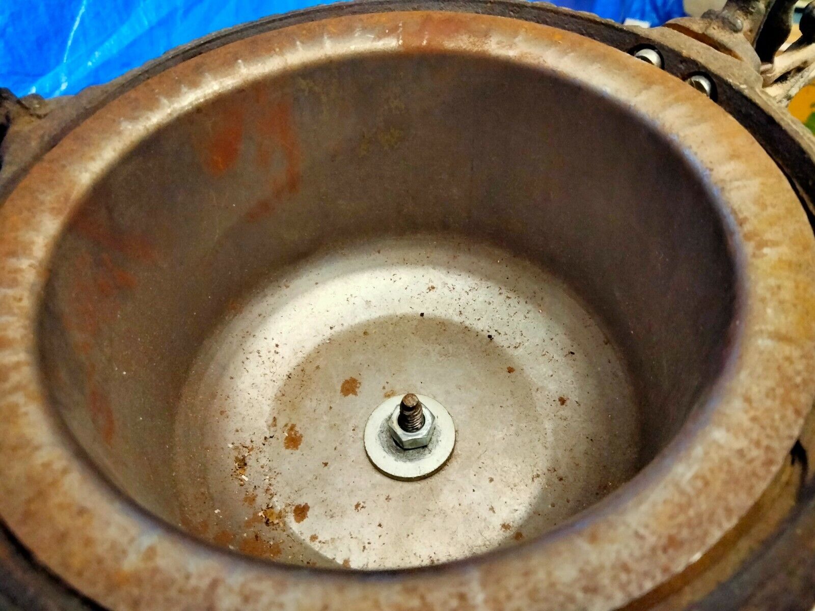 18th century cast iron Dutch hanging Oil Lamp retrofitted