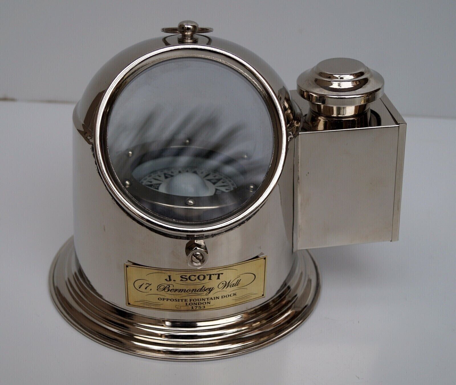 Nautical Brass Oil Lamp Binnacle Gimbal Compass Maritime Ship Lantern Boat