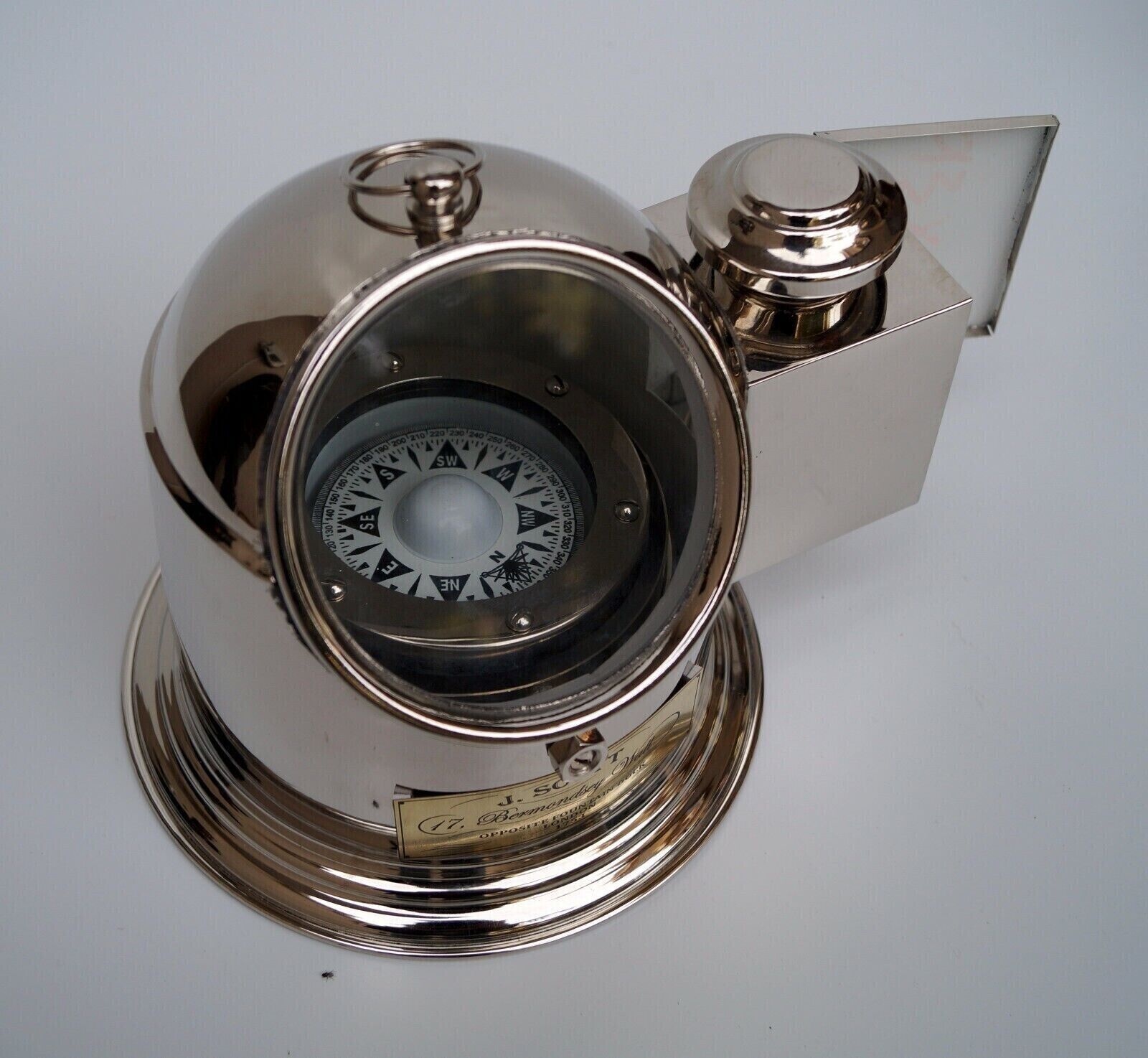 Nautical Brass Oil Lamp Binnacle Gimbal Compass Maritime Ship Lantern Boat