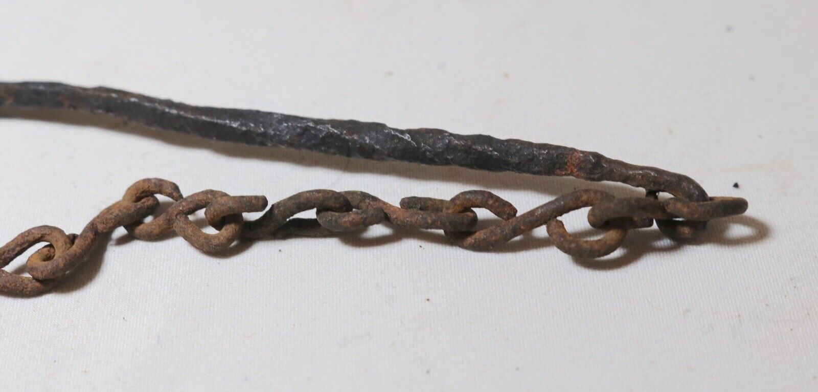 rare antique 18th century hand wrought iron double cruise Betty oil burning lamp