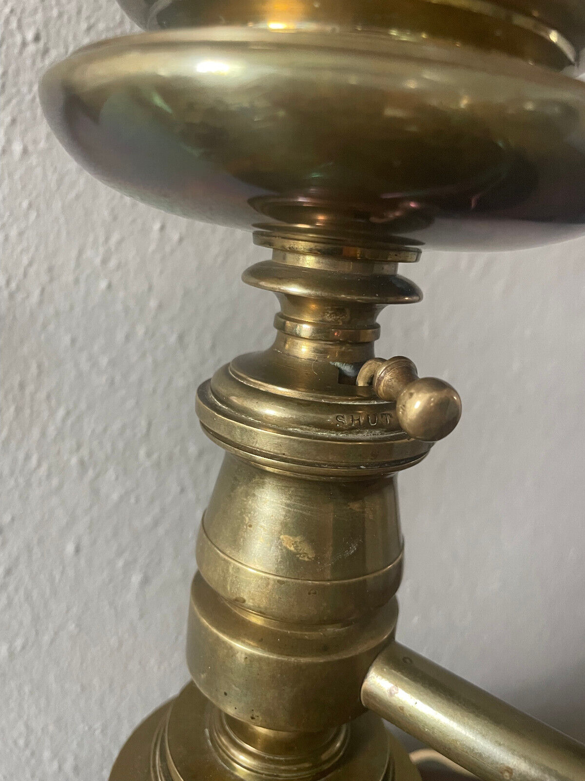 Early 19th Century Argand Lamp, Electrified