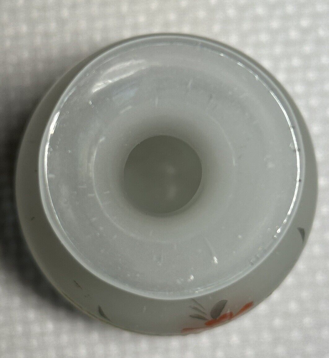 Frosted Blown Glass Toilet Water Bottle with Stopper - Early 1900s