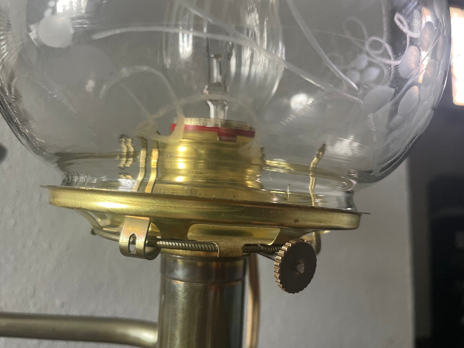 Early 19th Century Argand Lamp, Electrified