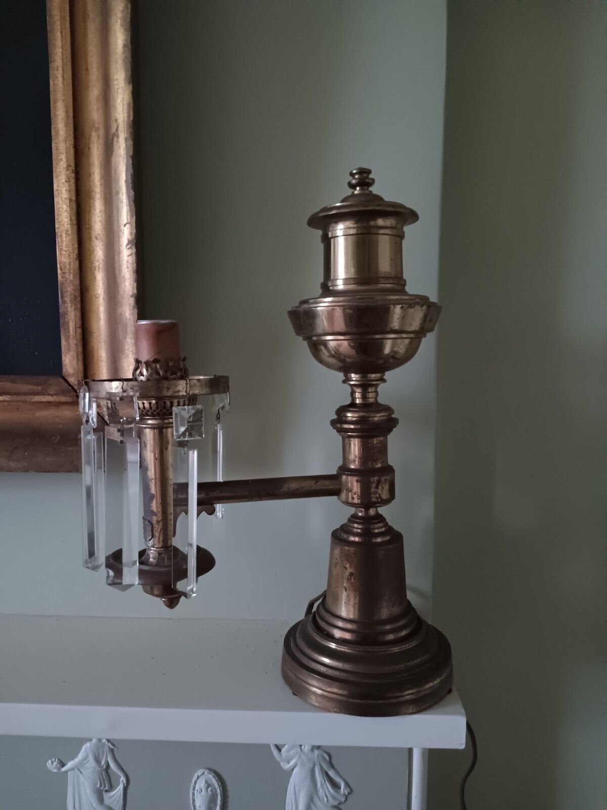 Pair Antique Argand Lamps 