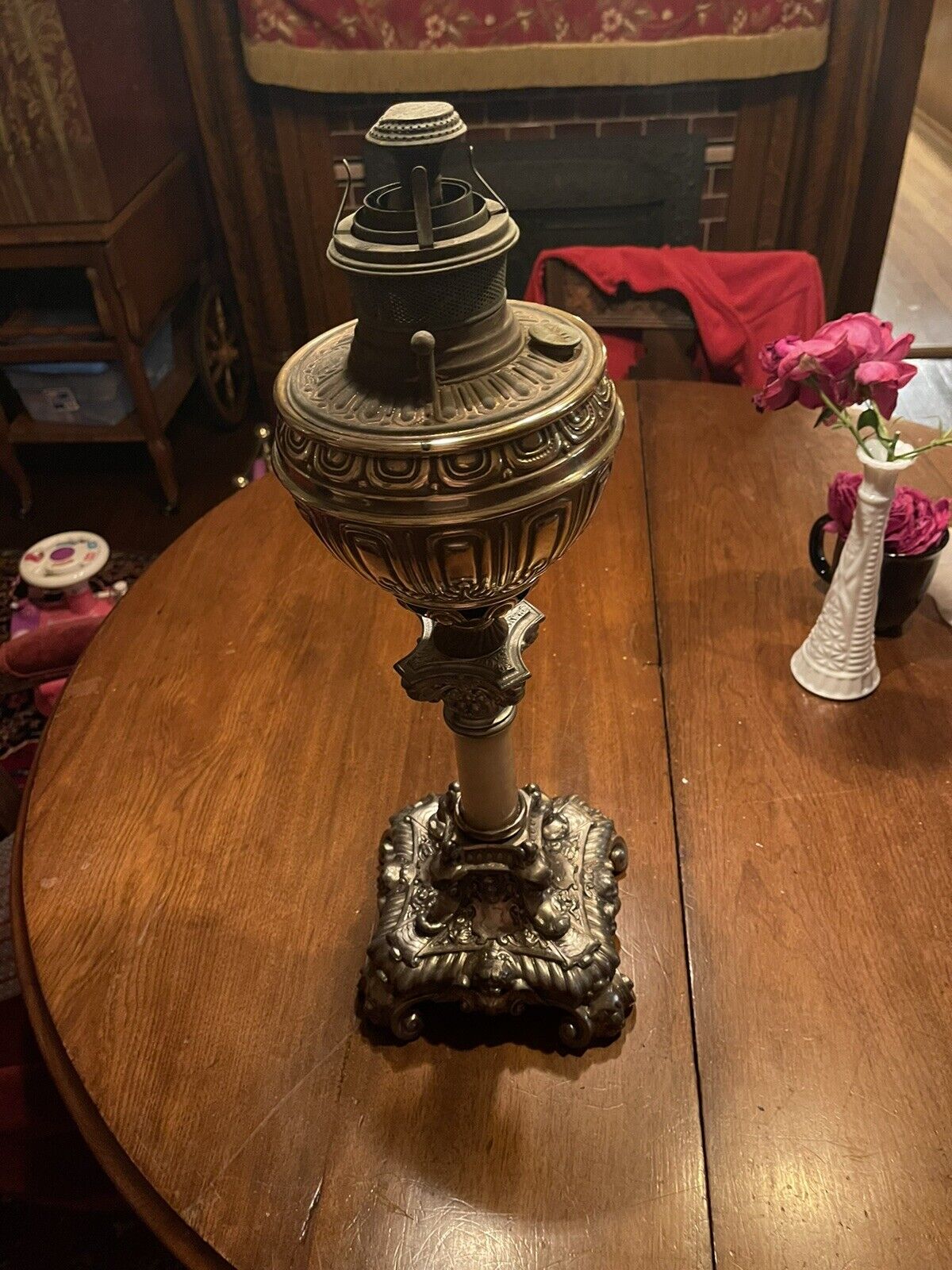 BRADLEY AND HUBBARD ANTIQUE PARLOR BANQUET CENTER DRAFT LAMP
