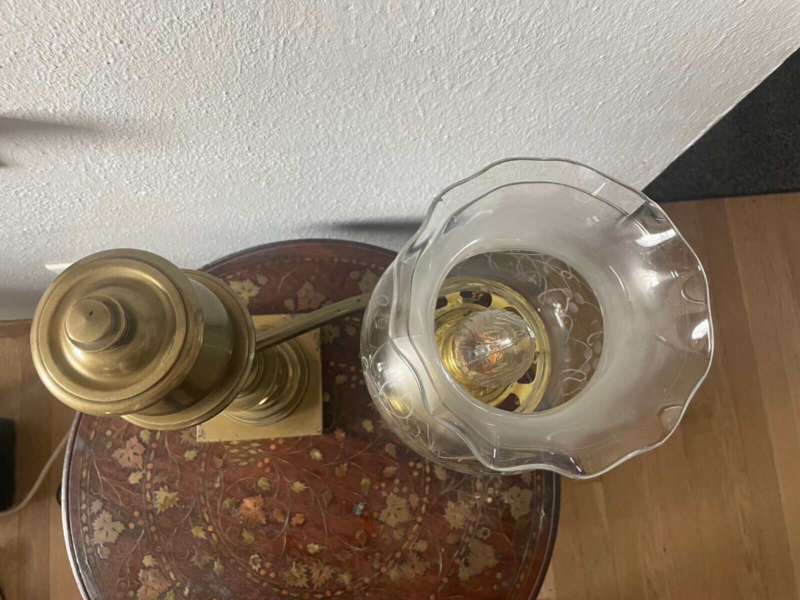 Early 19th Century Argand Lamp, Electrified
