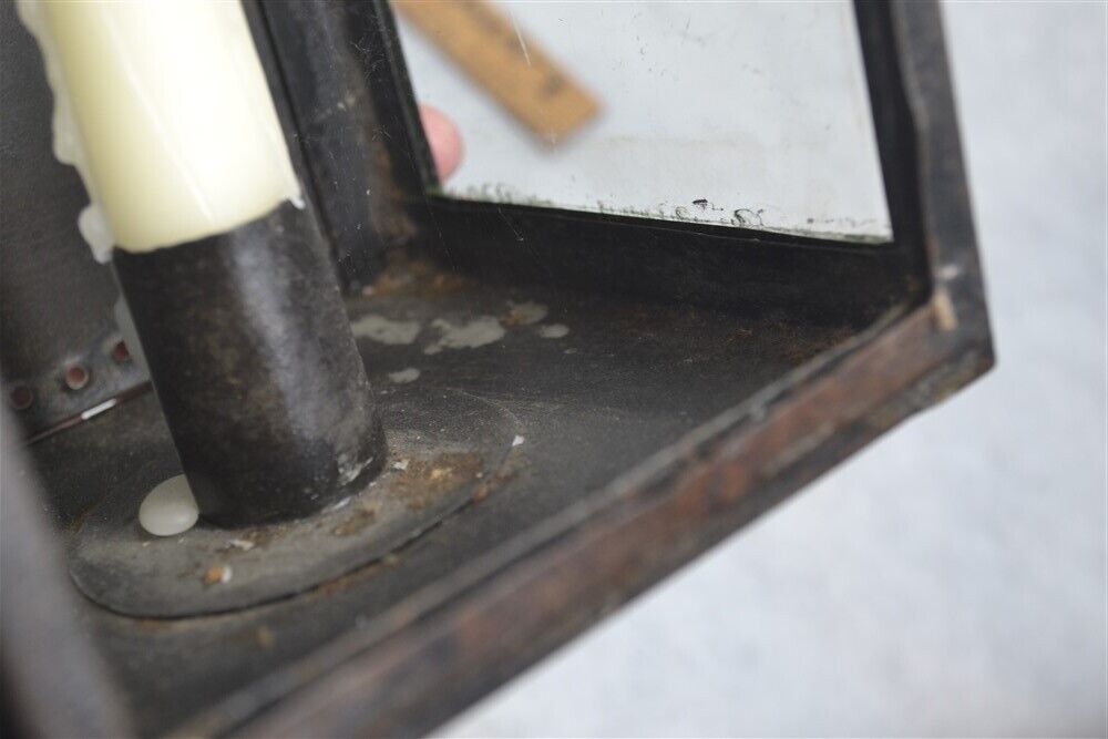 antique lantern lamp tin /glass candle hang sit carry 18th c 1750-1840 original 