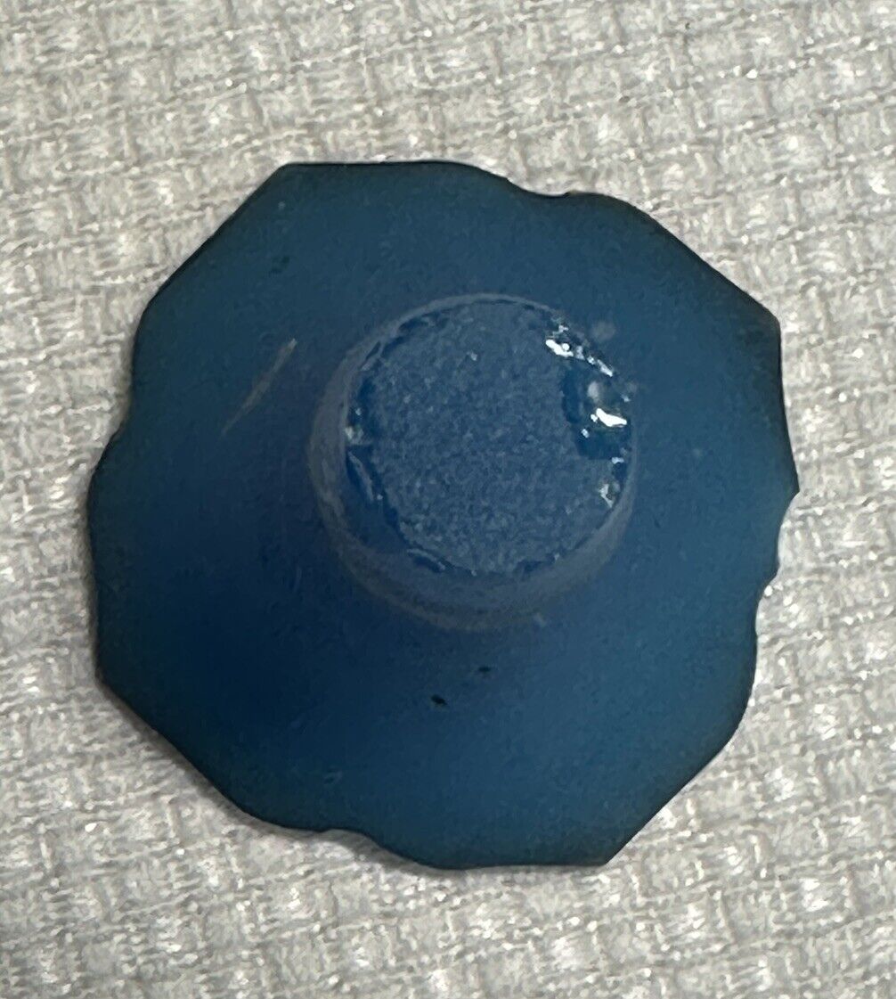 Frosted Blown Glass Toilet Water Bottle with Stopper - Early 1900s