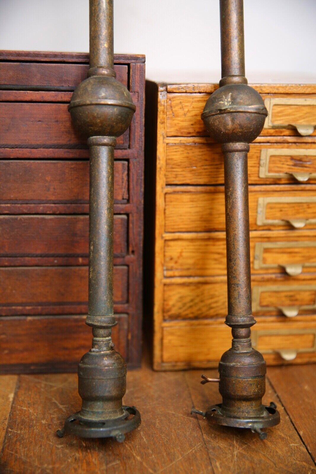 Antique Japanned Copper Flash Ceiling Light Industrial Lamp Victorian Vintage
