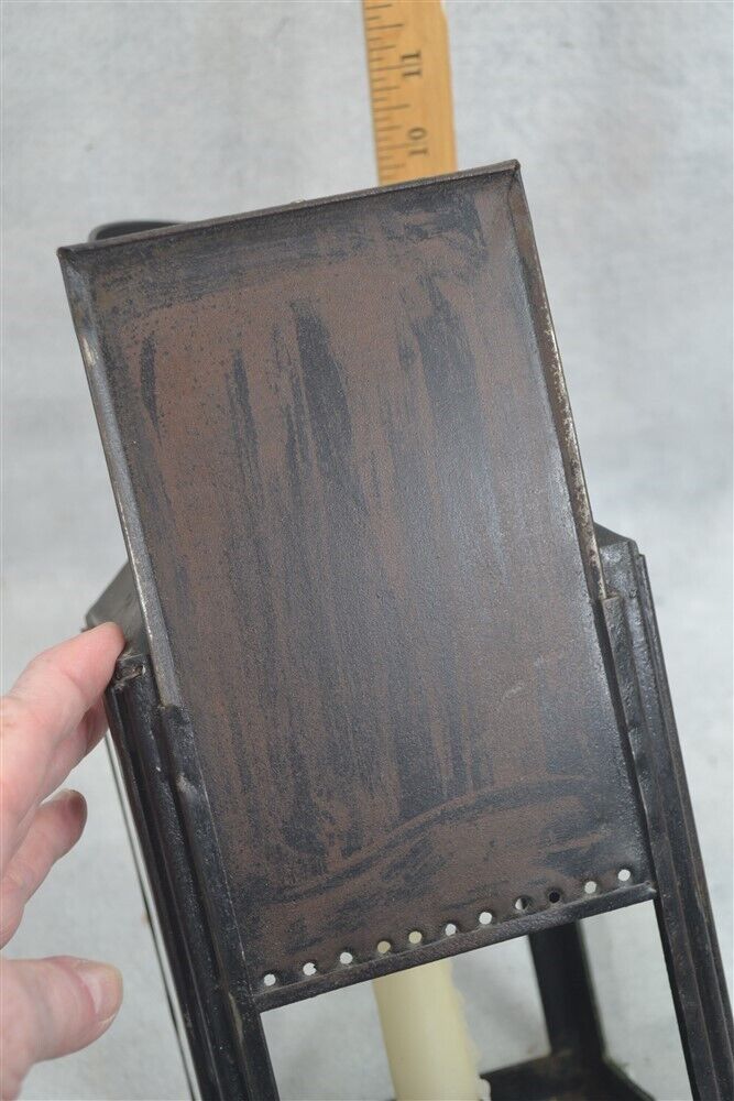 antique lantern lamp tin /glass candle hang sit carry 18th c 1750-1840 original 