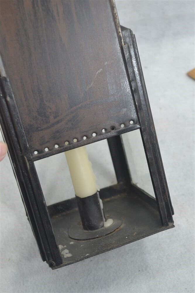 antique lantern lamp tin /glass candle hang sit carry 18th c 1750-1840 original 
