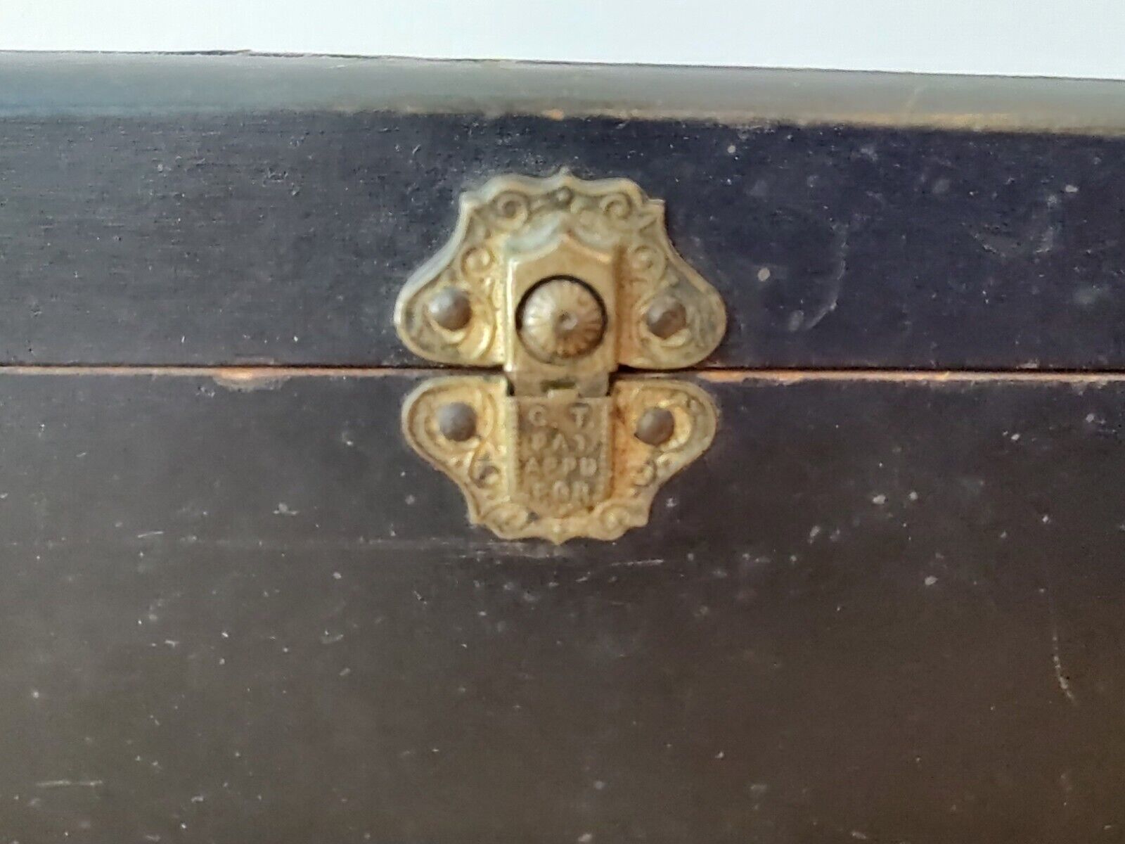 Chas. S. Higgins ORNAMENTAL Latched Wooden Box, Early 1900s (Toilet Soap)