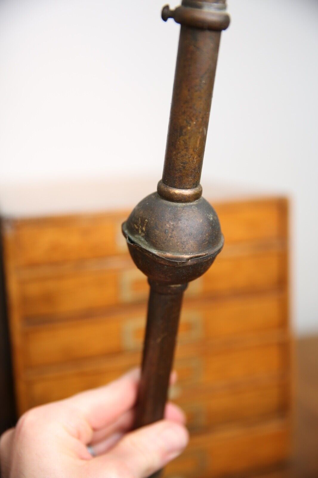 Antique Japanned Copper Flash Ceiling Light Industrial Lamp Victorian Vintage