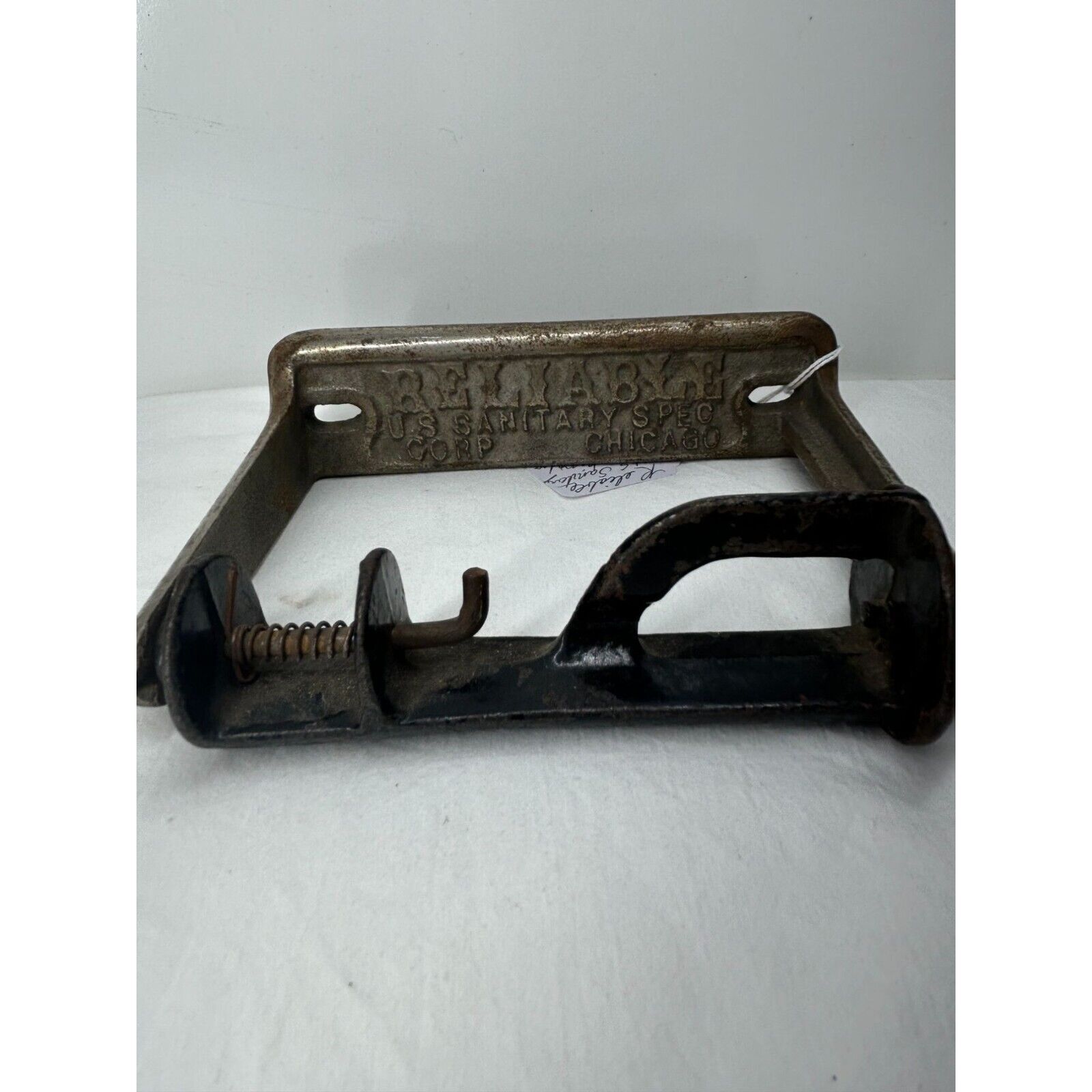 Reliable Bathroom Cast Iron Toilet Paper Holder 1900's Antique Metal
